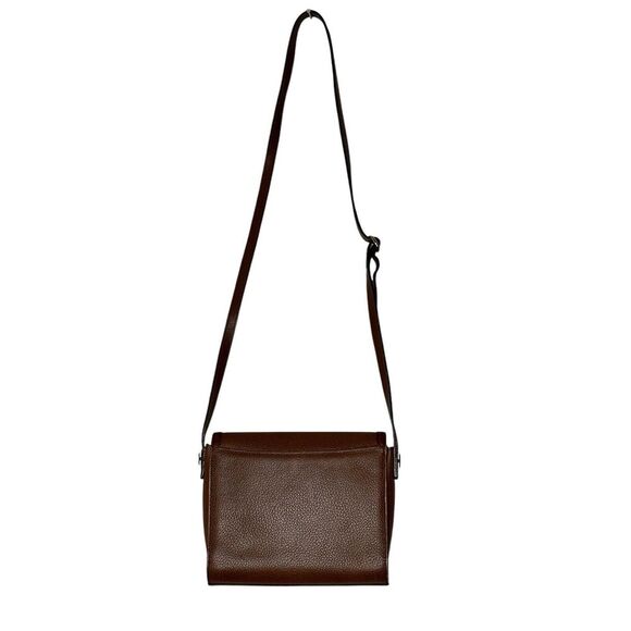 Authentic Burberrys Vintage Leather Shoulder Cross Body Bag Purse Brown 3046L - Picture 6 of 16